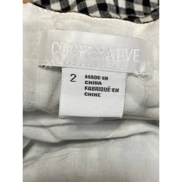 Urban Outfitters Cooperative Black Gingham Cami Tank Mini A Line Dress Size 2 - Picture 3 of 4